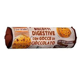 Fior di Loto Galletas Digestive con Chips de Chocolate Tubo 250Gr Bio