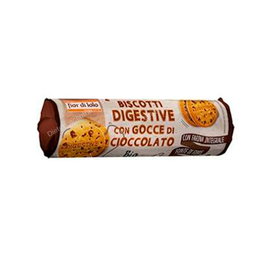 Fior di Loto Galletas Digestive con Chips de Chocolate Tubo 250Gr Bio