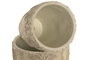 DKD Home Decor Set de 2 Jarrones de Cemento Barroco Desgastado Blanco Rozado