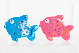 DKD Home Decor Set de 6 Alfombrillas Antideslizantes de Pez, Colores Surtidos