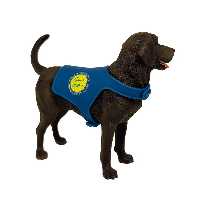 DEQUBE Perro Labrador Retriever Chocolate con Chaleco Bocalán