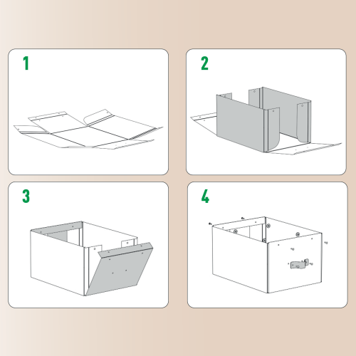 Leitz Pack 2 Cajas de Almacenamiento Medianas Baja Verde A4 8L
