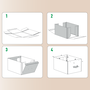 Leitz Pack 2 Cajas de Almacenamiento Medianas Baja Verde A4 8L