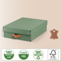 Leitz Pack 2 Cajas de Almacenamiento Medianas Baja Verde A4 8L