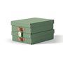 Leitz Pack 2 Cajas de Almacenamiento Medianas Baja Verde A4 8L
