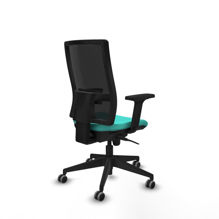 PIQUERAS Y CRESPO Silla de oficina Horna con mecanismo Sincro, Turquesa y Negro PIQUERAS Y CRESPO Silla de oficina Horna con mecanismo Sincro, Turquesa y Negro