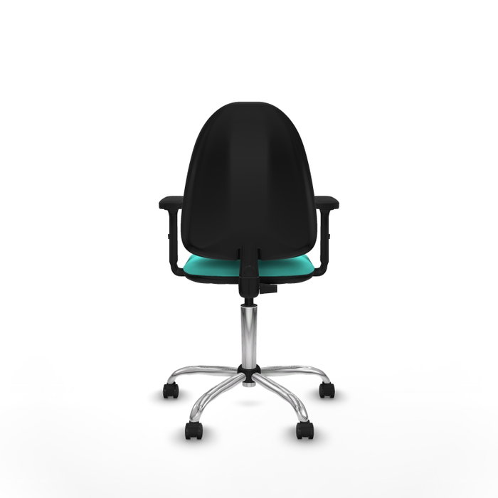 PIQUERAS Y CRESPO Silla de oficina Aýna en color turquesa con brazos 2D PIQUERAS Y CRESPO Silla de oficina Aýna en color turquesa con brazos 2D