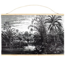 Home Deco Factory Mural Paisaje Tela Black Forest 110x73 cm Cuadro Decorativo