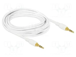 DeLOCK Cable de audio estéreo 3,5 mm a 3,5 mm 3 m Blanco