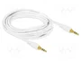 DeLOCK Cable de audio estéreo 3,5 mm a 3,5 mm 3 m Blanco