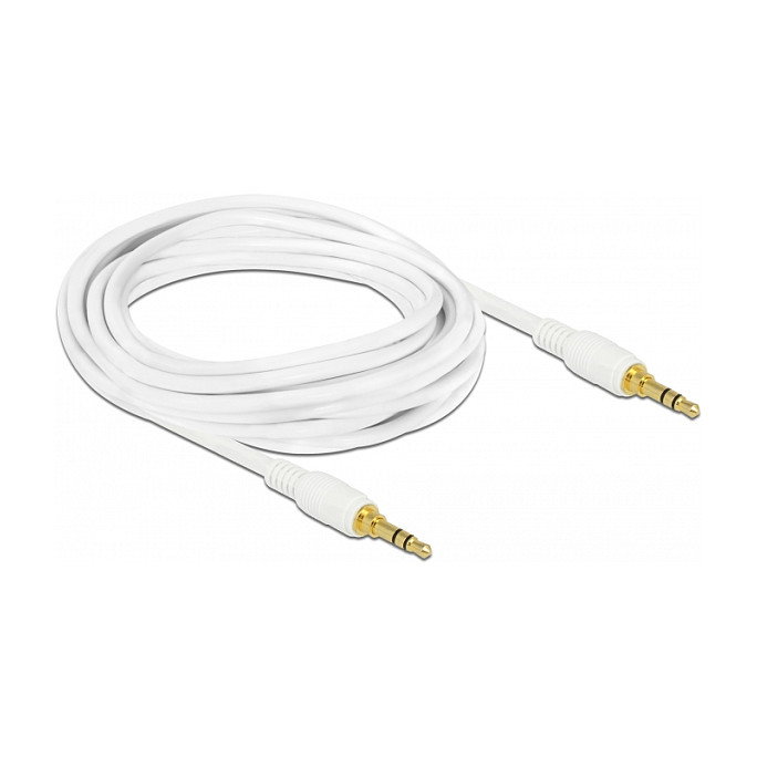 DeLOCK Cable de audio estéreo 3,5 mm a 3,5 mm 3 m Blanco