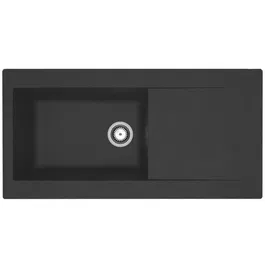 Stradour Fregadero Lierra 1000x500mm 1 Cubeta Grande Empotrado Negro Fabricación Francesa