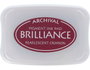 Tsukineko Brilliance Almohadilla de Tinta Carmesí Perlado Efecto Nacarado 95x65mm