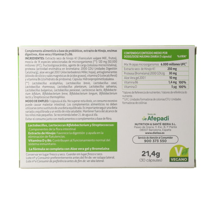 Dietisa Probiodigest 30 cápsulas vegetales