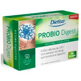 DIETISA Probiodigest 30 Capsulas Probioticos Hinojo y Vitaminas para la Digestión Normal