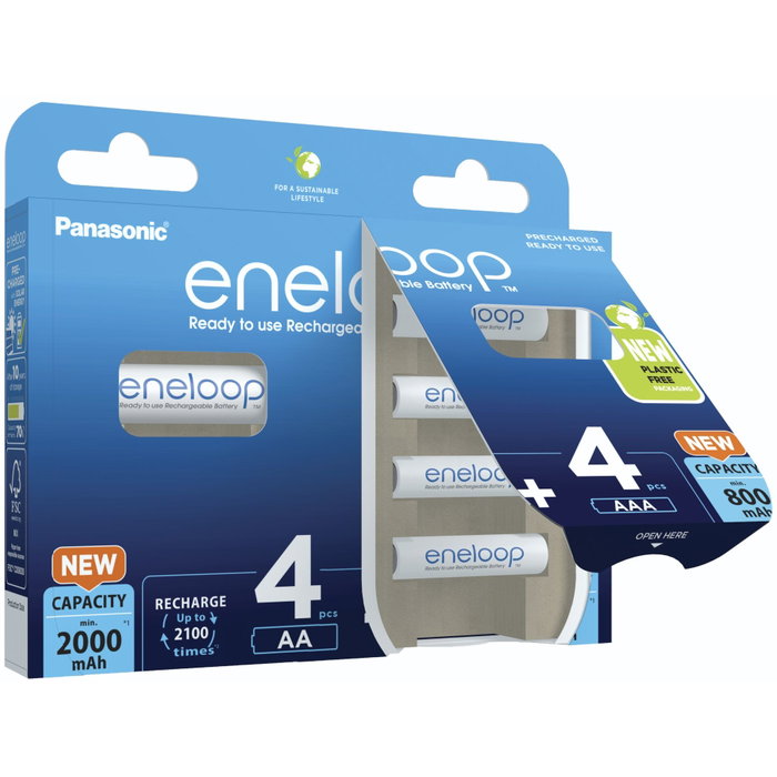 Panasonic Eneloop Combipack BK-KJMCDE44E con 4x AA y 4x AAA Panasonic Eneloop Combipack BK-KJMCDE44E con 4x AA y 4x AAA