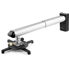StarTech.com Soporte de Pared Universal para Proyector Corto Alcance, 15 kg, Negro/Plata, Aluminio/Acero