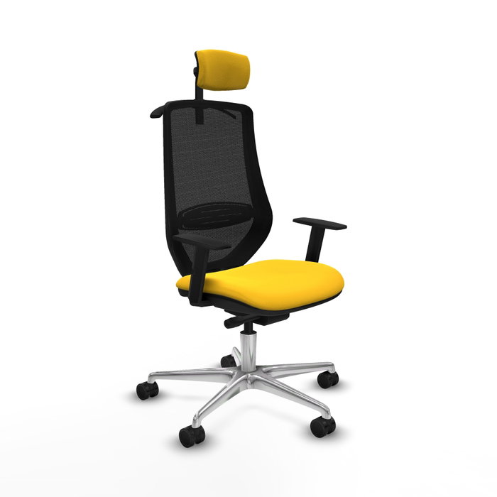 PIQUERAS Y CRESPO Silla de oficina Mardos con mecanismo Sincro/Traslack Amarillo/Negro PIQUERAS Y CRESPO Silla de oficina Mardos con mecanismo Sincro/Traslack Amarillo/Negro
