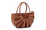 Lucky Bees Ingrid Bolsa de Hombro Color Tan Cuero de Polivinilo Elegante y Sofisticada