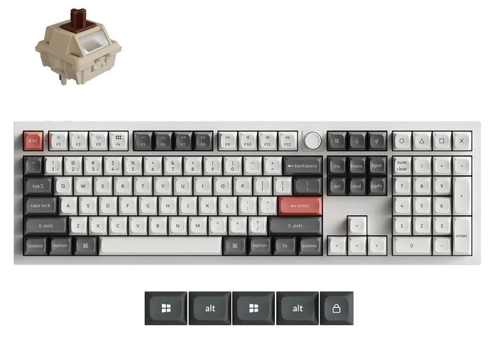 Keychron Q6U-P3 Teclado Gaming Mecánico Brown Switch RGB Hot-Swap 8K