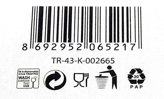 Lav Set 6 Vasos Chupito 95 cc 5x6x6 cm (12 Cajas)