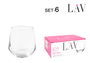 Lav Set 6 Vasos Chupito 95 cc 5x6x6 cm (12 Cajas)
