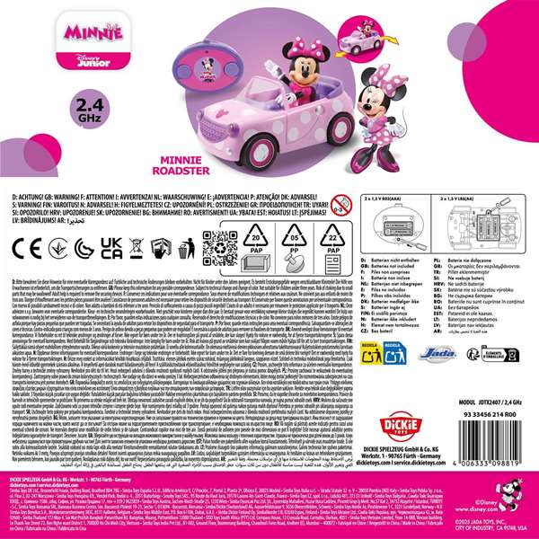 Smoby Coche Radio Control Minnie Roadster 27 Mhz Gira Sobre Si Mismo Figura No Extraible 19 Cm Modelos Surtidos