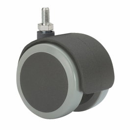 Ruedas Alex Rueda giratoria con espiga roscada y eje liso, 50 kg, ø 5 cm