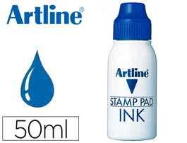 Artline Tinta para tampón azul, bote 50 cc, alto rendimiento