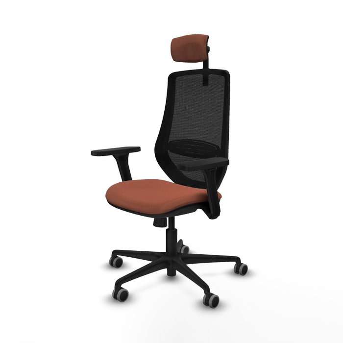 PIQUERAS Y CRESPO Silla de oficina Mardos con mecanismo Sincro Marrón/Negro