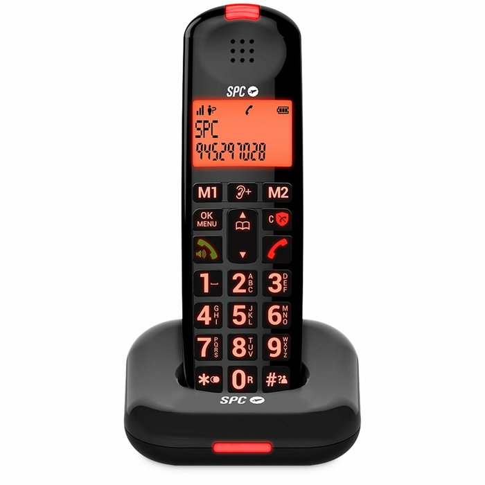 Spc Teléfono Inalámbrico Comfort Kairo 7612N Negro