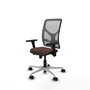 PIQUERAS Y CRESPO Silla de oficina Motilla con mecanismo Sincro/Traslack, brazos 3D y malla gris