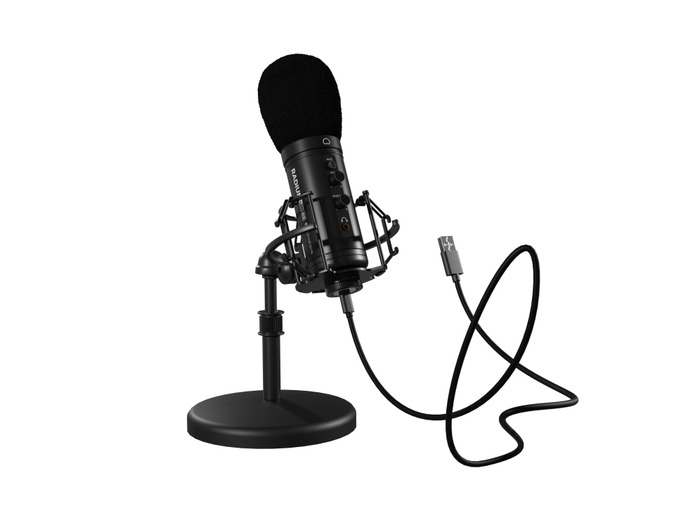 GENESIS Radium 600 G2 Micrófono de Superficie para Mesa Negro Cardioide USB Tipo C con Accesorios