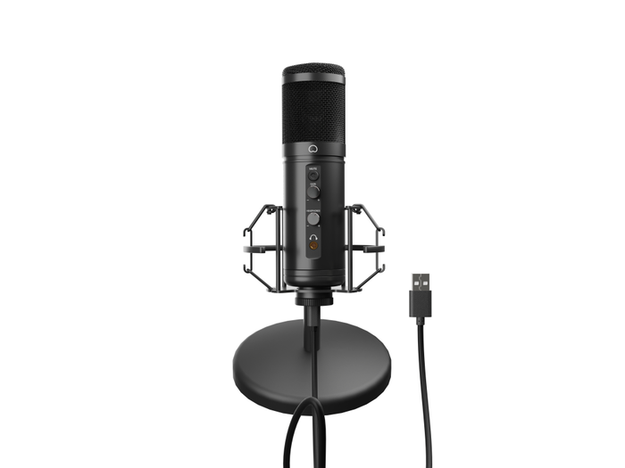 GENESIS Radium 600 G2 Micrófono de Superficie para Mesa Negro Cardioide USB Tipo C con Accesorios