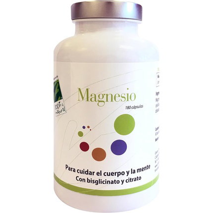 CIEN POR CIEN NATURAL Magnesio Bisglicinato y Citrato 180 cápsulas CIEN POR CIEN NATURAL Magnesio Bisglicinato y Citrato 180 cápsulas