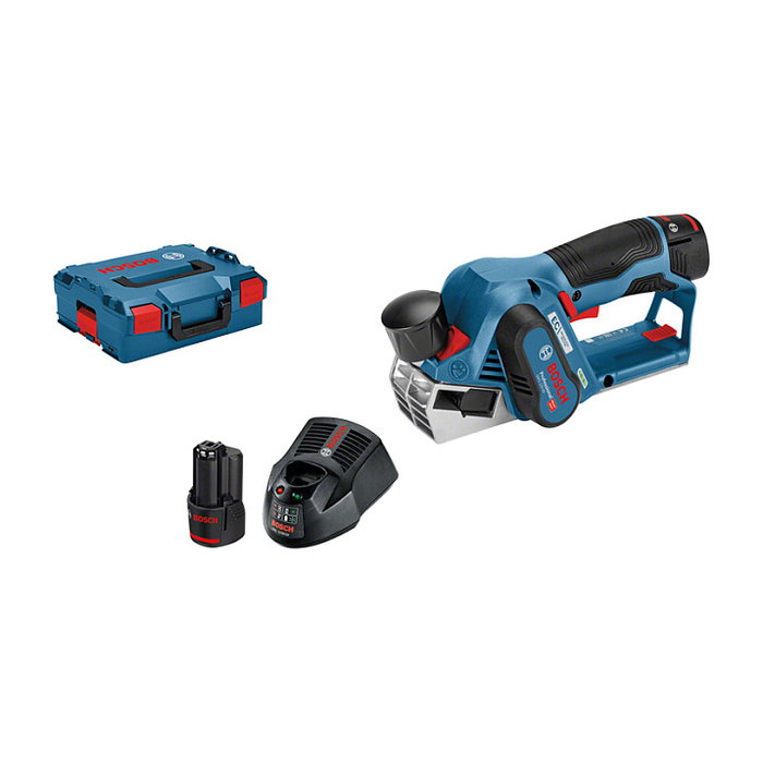 Bosch GHO 12V-20 Professional Cepillo a batería con 2 baterías de 3,0 Ah