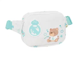 Safta Riñonera Infantil Real Madrid Blanca - Colección Oficial - 110x140x40 mm
