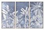 DKD Home Decor Set de 3 Cuadros de Lienzo Palmeras 180x4x120 cm