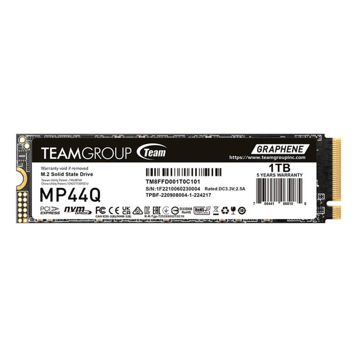 Team Group MP44Q 4 TB M.2 PCIe Gen4 x4 NVMe Team Group MP44Q 4 TB M.2 PCIe Gen4 x4 NVMe