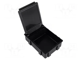 BERNSTEIN Contenedor ESD con solapa, negro