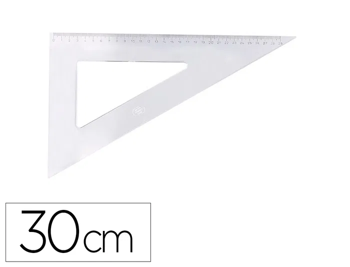 Logarex Cartabon de Plastico Cristal, 30 cm