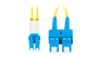 Lanberg FO-SULU-SD11-0050-YE Cable de Fibra Óptica 5m G.657.A1, Conector SC/UPC a LC/UPC Duplex, Color Amarillo