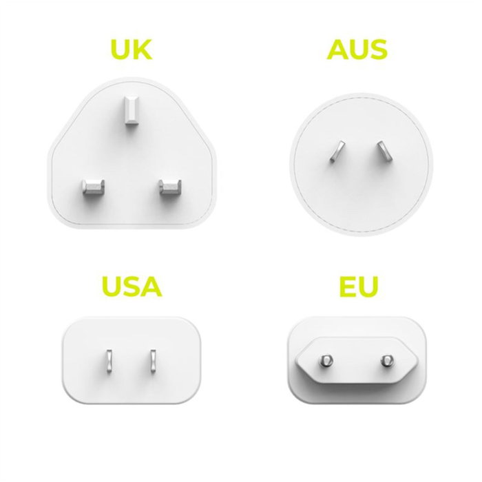 Mobile Origin Cargador de Viaje GaN 30W MO14 con Adaptadores EU/USA/UK/AUS