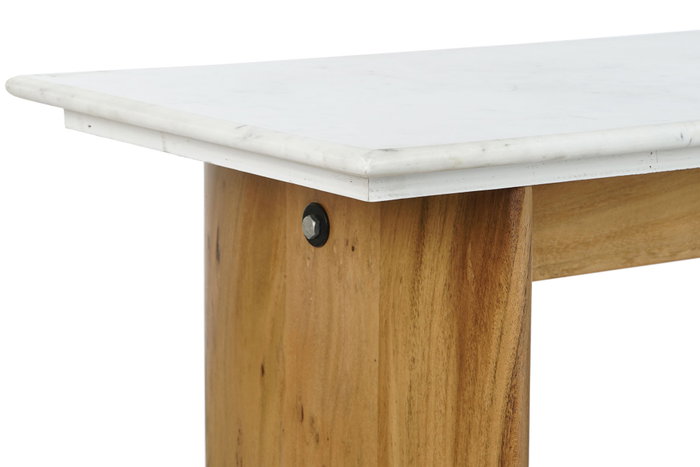 DKD Home Decor Consola Scandi Blanco Marron 38 x 77 x 120 cm
