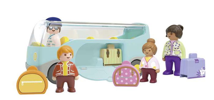 Playmobil Autobús Playmobil Junior con Conductor y Figuras de Mujer, Niña y Niño, Maleta y Accesorios Playmobil Autobús Playmobil Junior con Conductor y Figuras de Mujer, Niña y Niño, Maleta y Accesorios