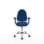 PIQUERAS Y CRESPO Silla de oficina Aýna Azul con Brazos 2D