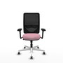 PIQUERAS Y CRESPO Silla de oficina Zulema con mecanismo Sincro, Rosa y Negro
