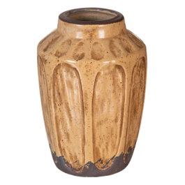 Ixia Jarrón Decorativo de Cerámica Marrón 11,50 x 11,50 x 17,50 cm