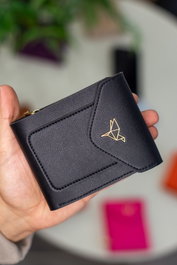 Zoozie Bags Peru - Black Cartera para Mujer de Cuero PU Elegante y Sofisticada, Perfecta para el Uso Diario o Noches Especiales