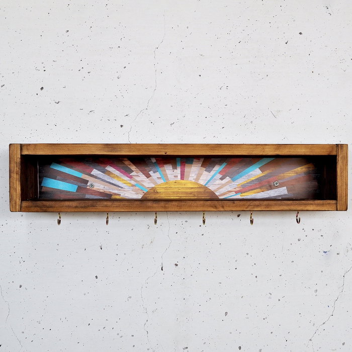 Hanah Home Raf293 Estantería de Pared Madera Maciza Decorativa 40x10x10 cm